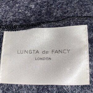 LUNGTA de FANCY LONDON SWEATER TIE WRAP MADE IN ITALY DARK BLUE DESIGNER Pocket
